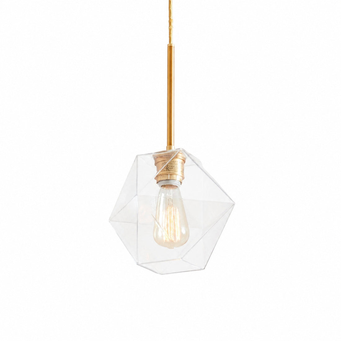 Talvior Faceted Pendant Light – Adjustable Glass Light Fixture