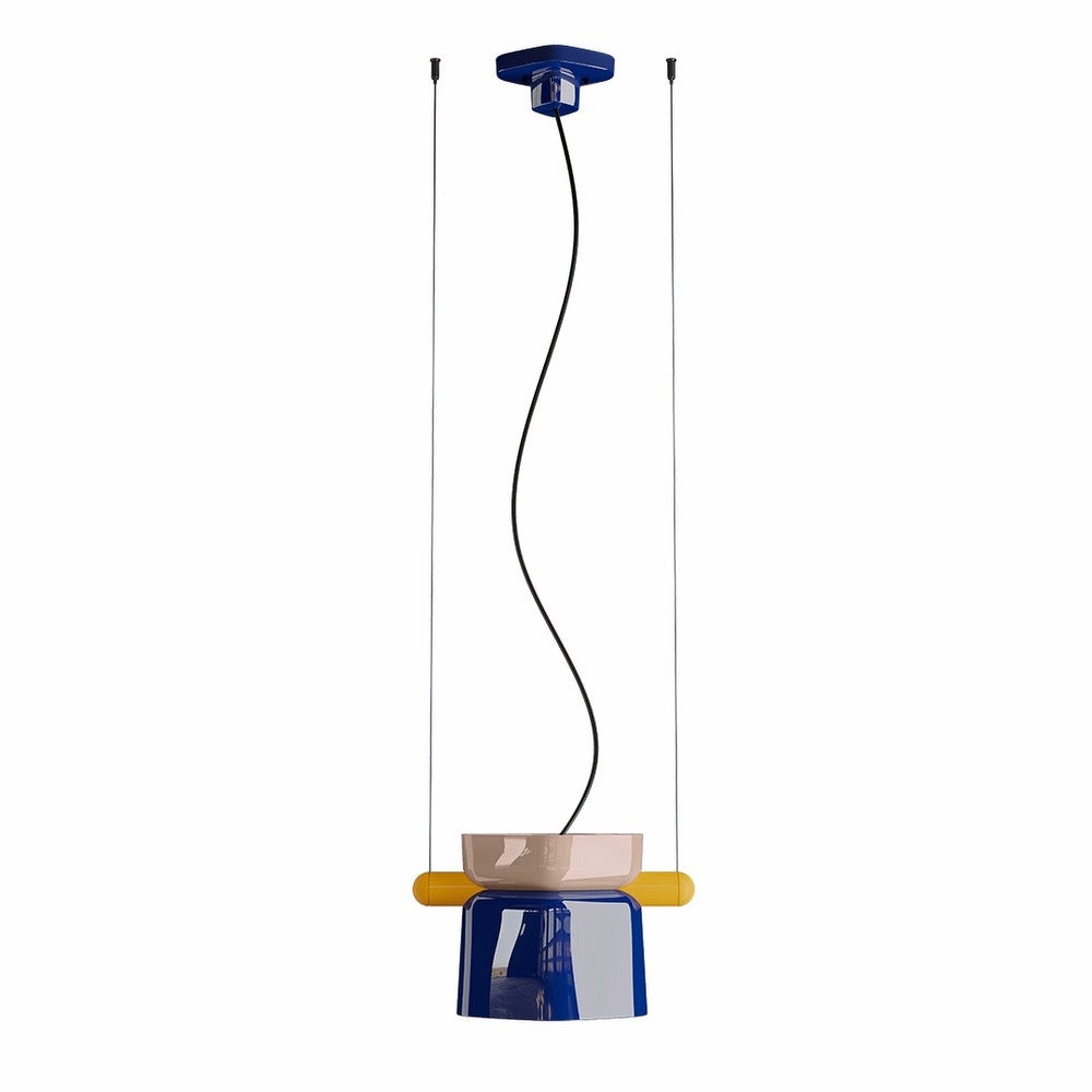 Charming Ceramic Pendant Light With Colorful Elements