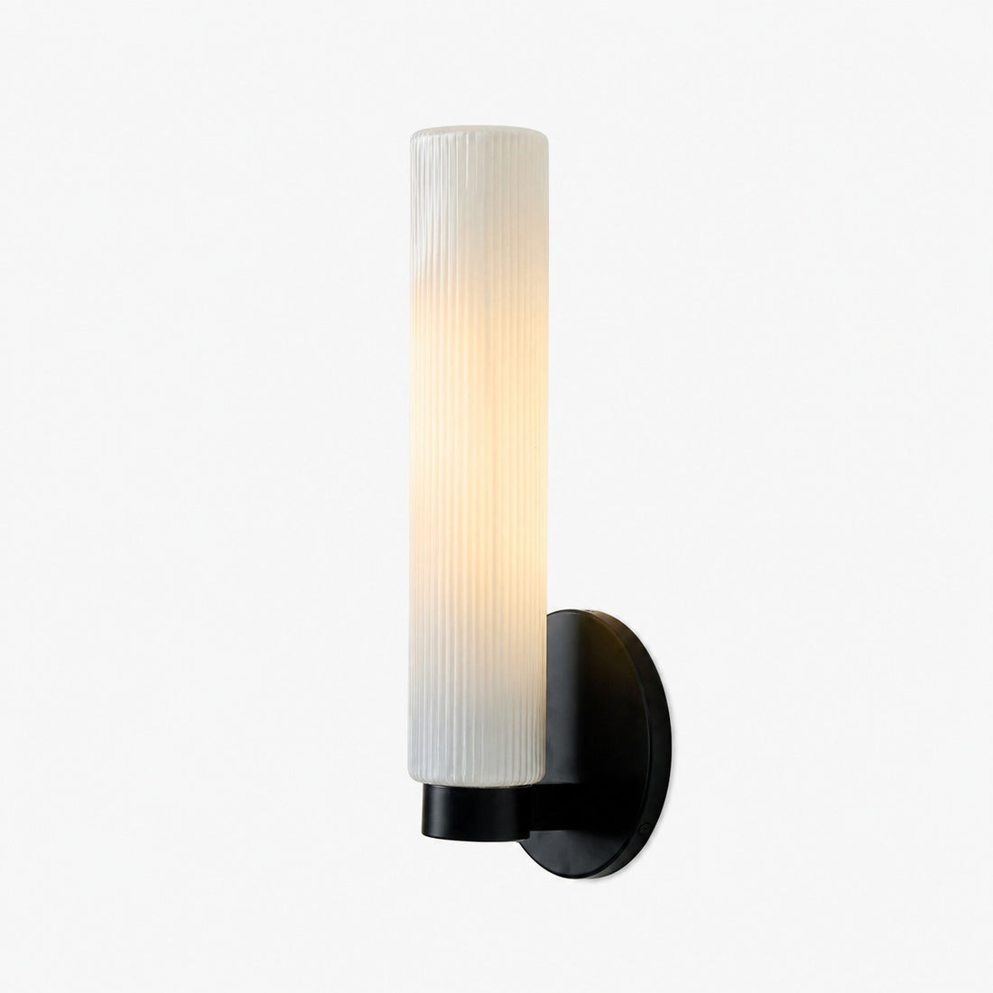Rivora Fluted Glass Indoor Outdoor Sconce - Modern Wall Light for Home Decor