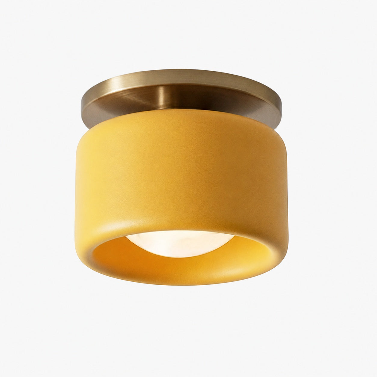 Cerova Modern Porcelain Flush Mount Ceiling Light– Elegant Ivory Shade