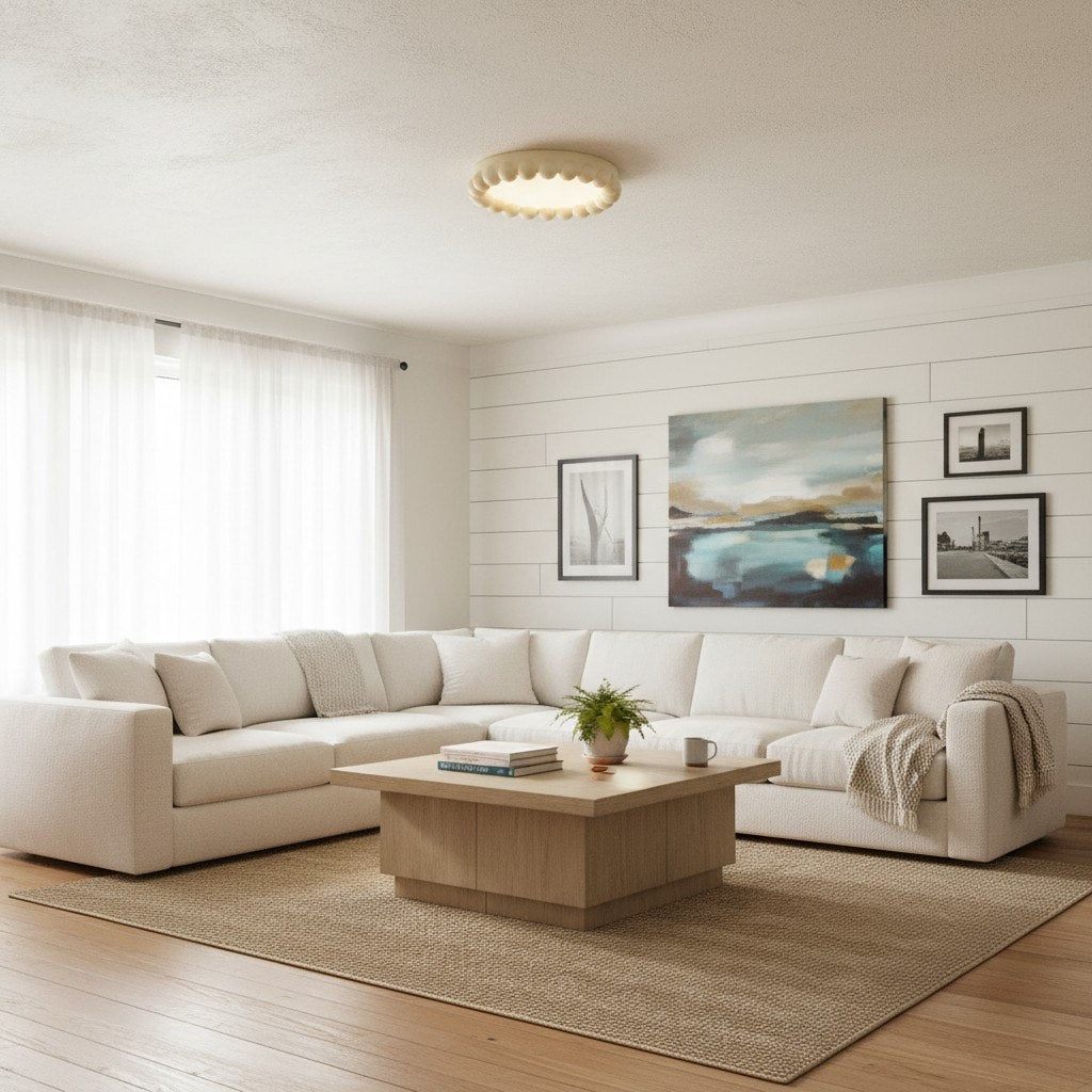 Orilux Sculptural Ceiling Fixture - Resin and Acrylic Lighting for Homes