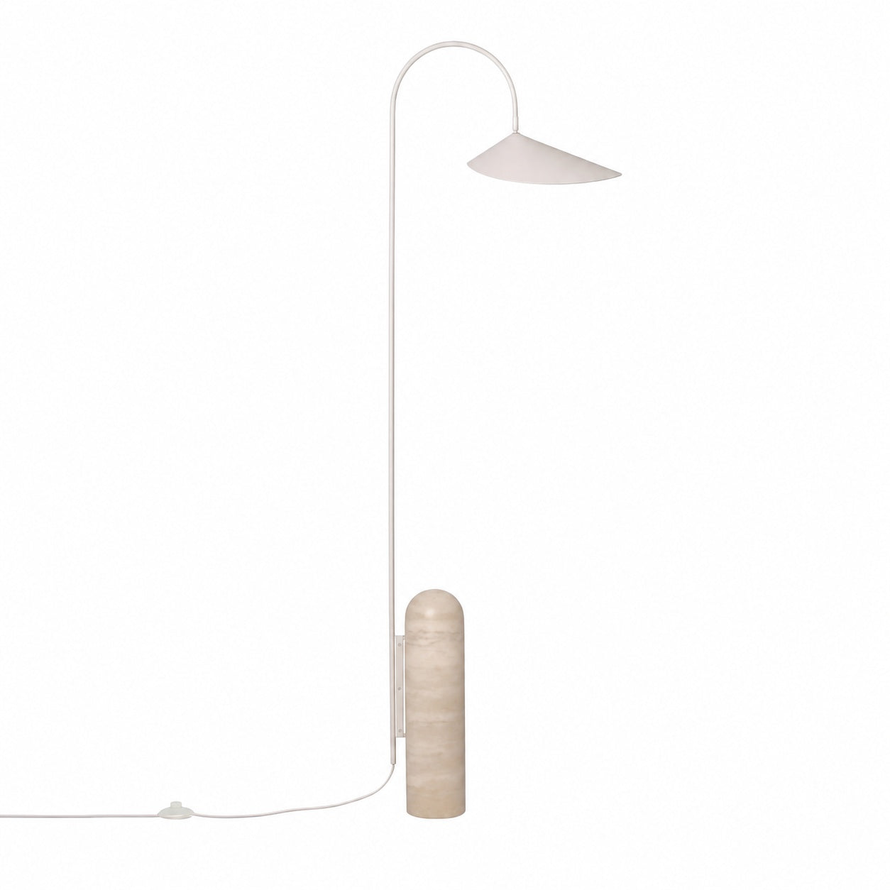 Nulavo Swivel Floor Lamp - Marble Base with Leaf-shaped Shade Modern Style for Living Room