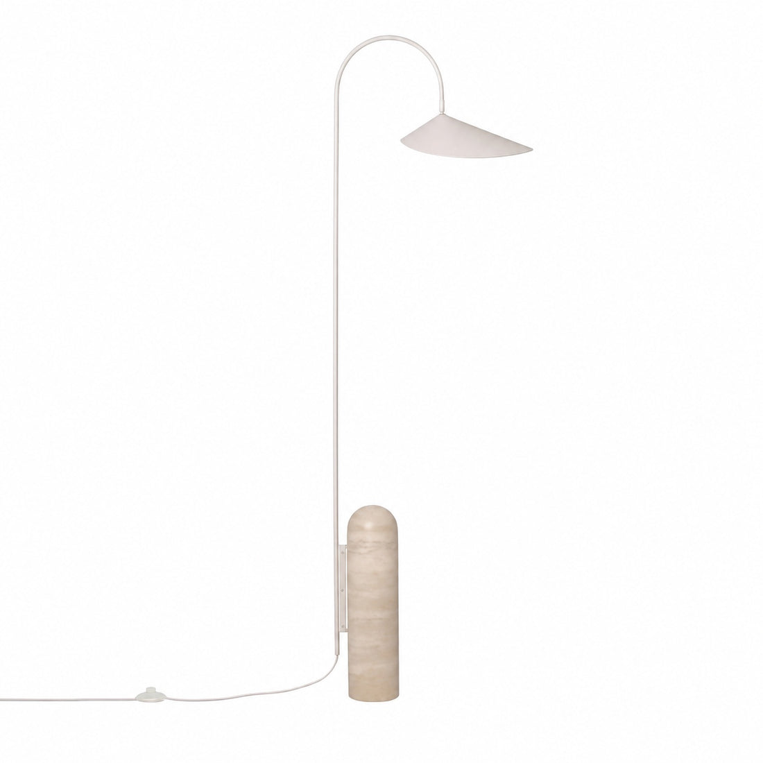 Nulavo Swivel Floor Lamp - Marble Base with Leaf-shaped Shade Modern Style for Living Room