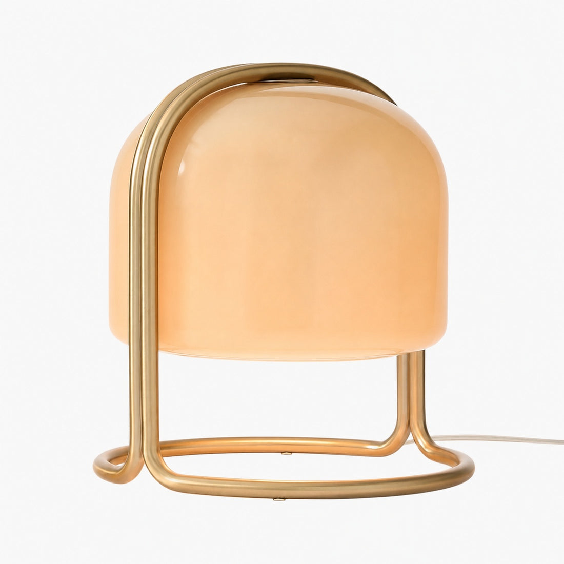 Delvora Champagne Bronze Table Lamp - Vintage Industrial Nightstand Light