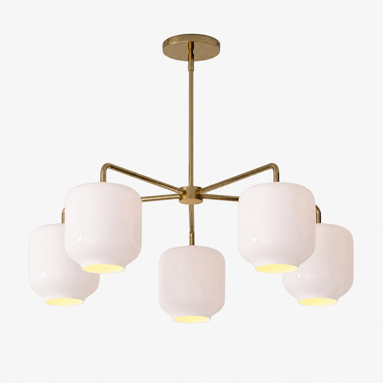 Lumivelle 5-Light Pebble Chandelier - Modern Glass Pendant Lighting