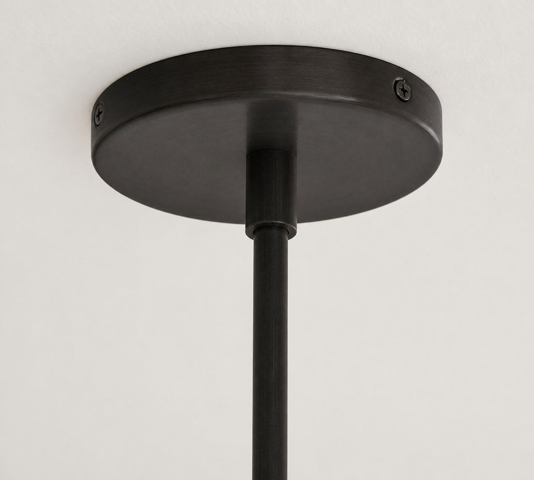 Auria Metal Brass Pendant Lighting - Vintage Finish with Glass Shade