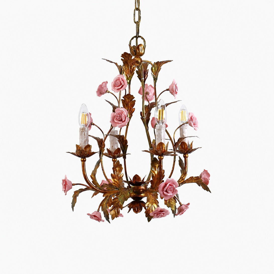 Ceramic Rose Chandelier
