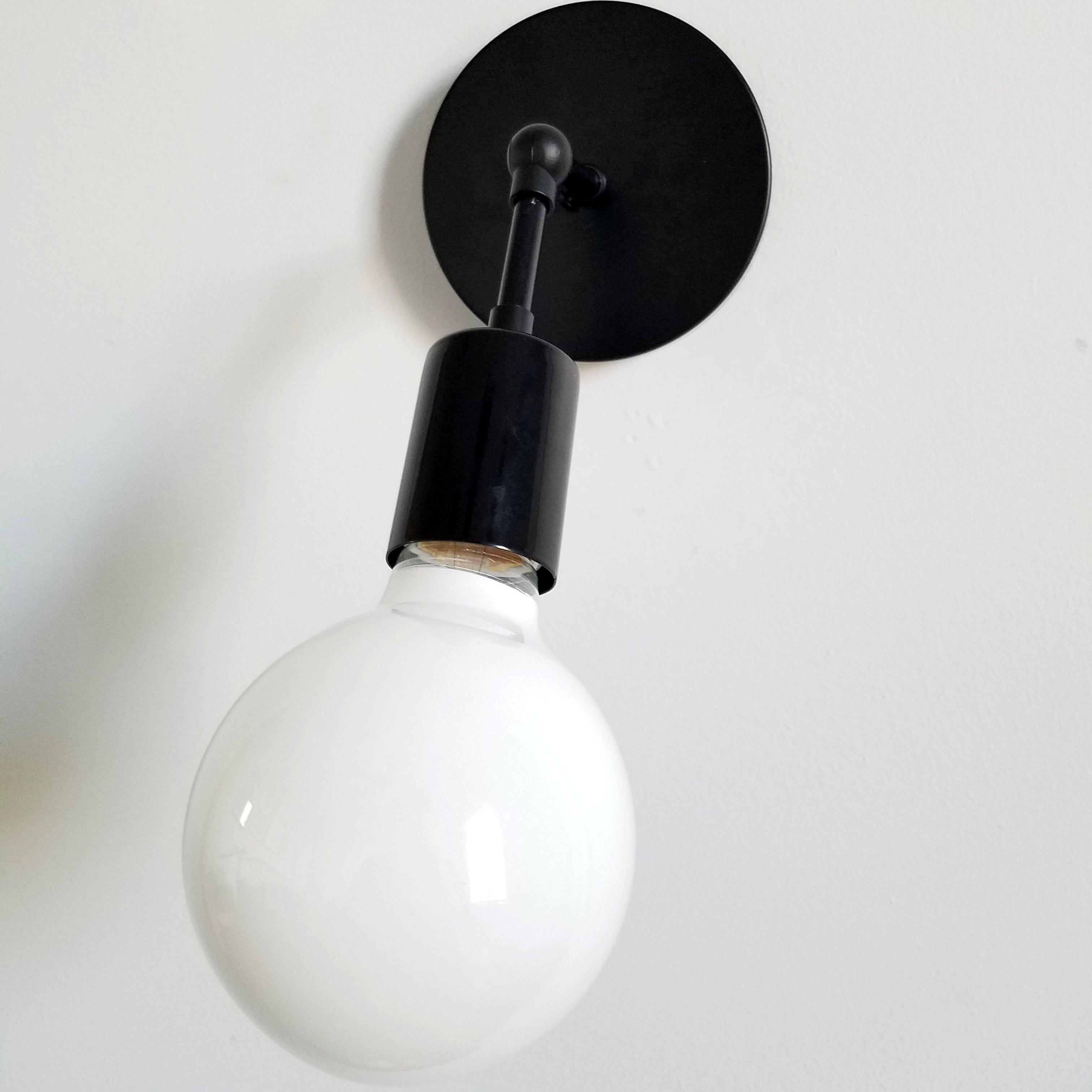 Black Swivel Functional Wall Sconce - Stylish Bedroom & Bathroom Accent
