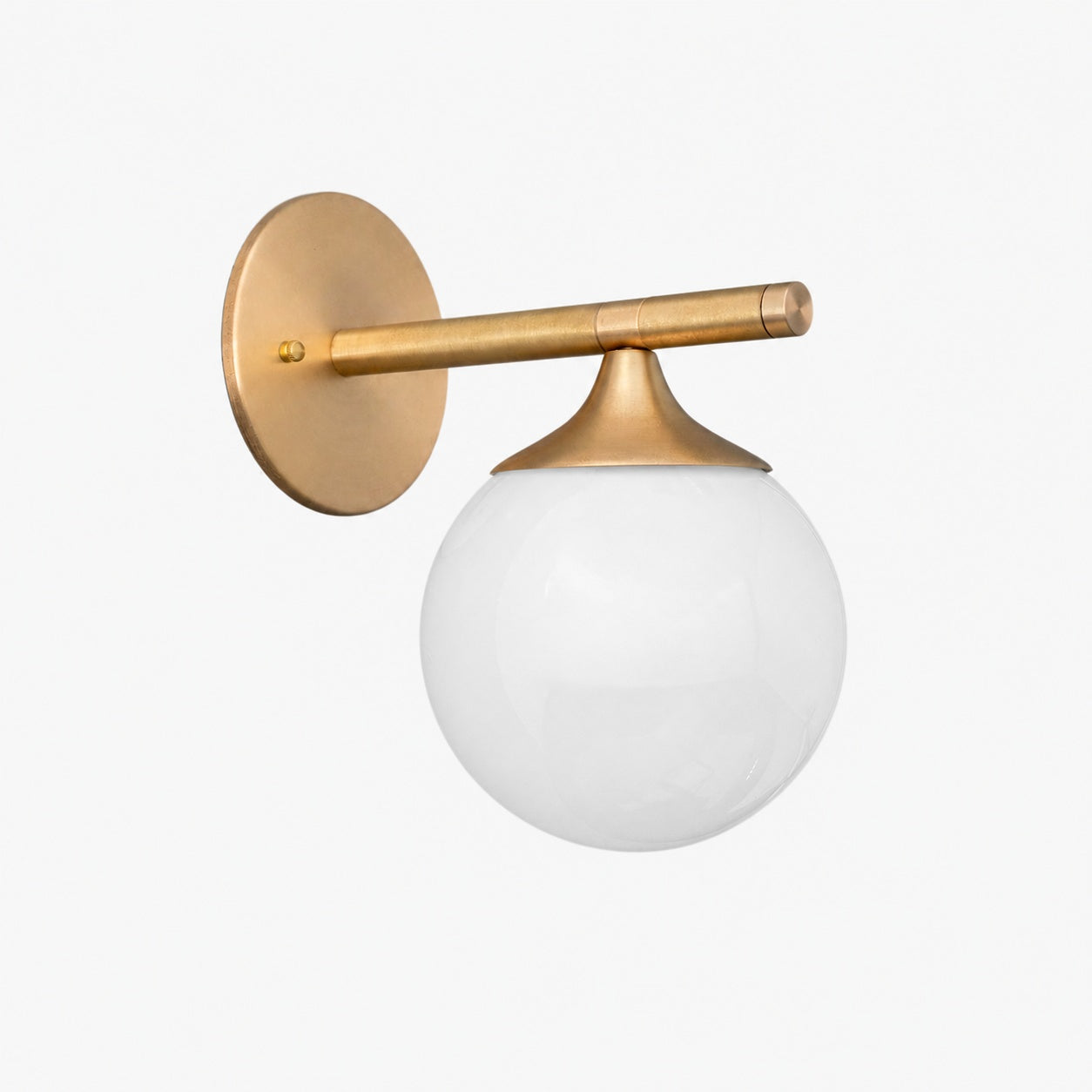 Glorica Glass Wall Sconce - Frosted Globe Light