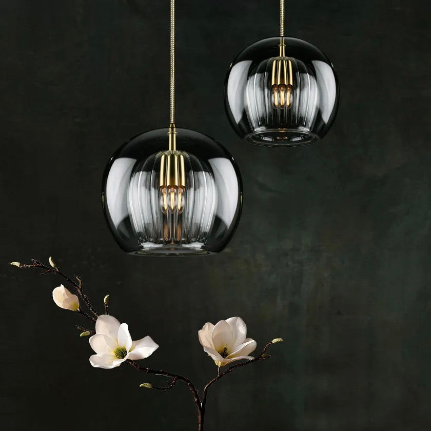 Modern Pleated Glass Pendant Light