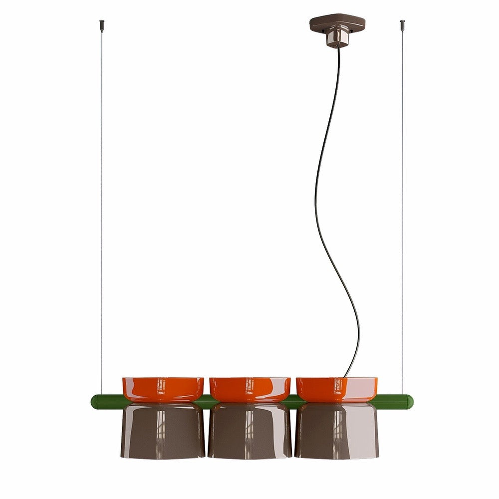 Charming Ceramic Pendant Light With Colorful Elements