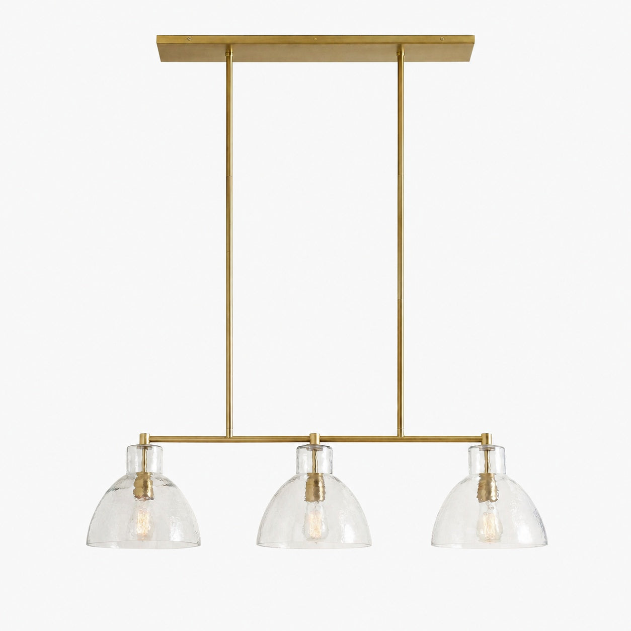 Glavira Recycled Glass Linear Chandelier - Elegant Modern Lighting