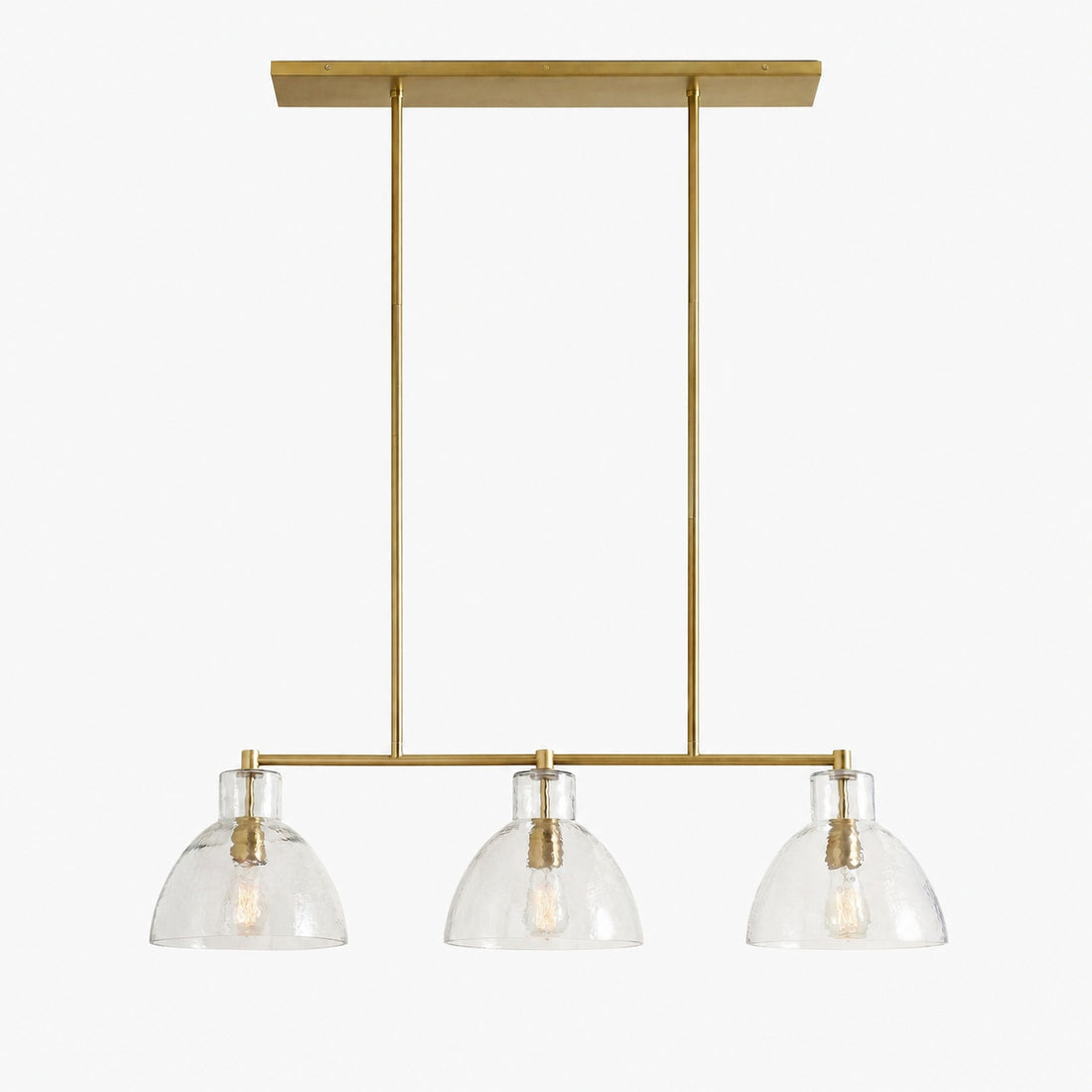 Glavira Recycled Glass Linear Chandelier - Elegant Modern Lighting