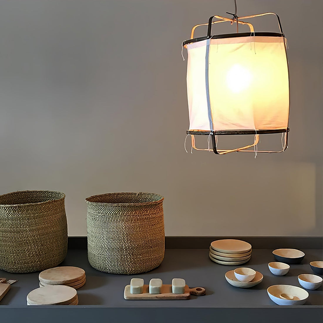 Straight Hollow Tulle Pendant Lighting