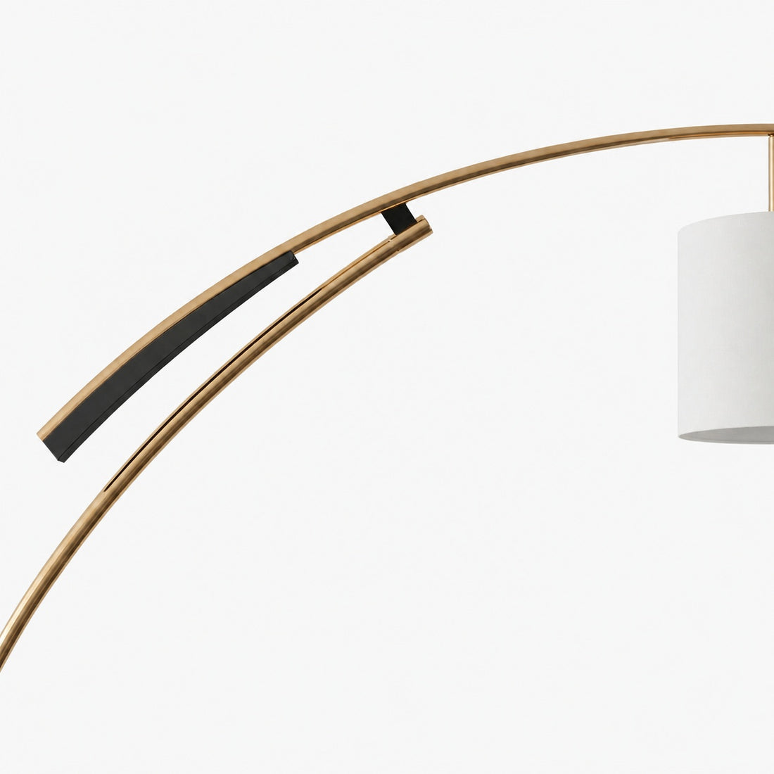 AstraLoop Modern Arc Fabric Floor Lamp - Elegant Sleek Curved Metal Design for Interiors