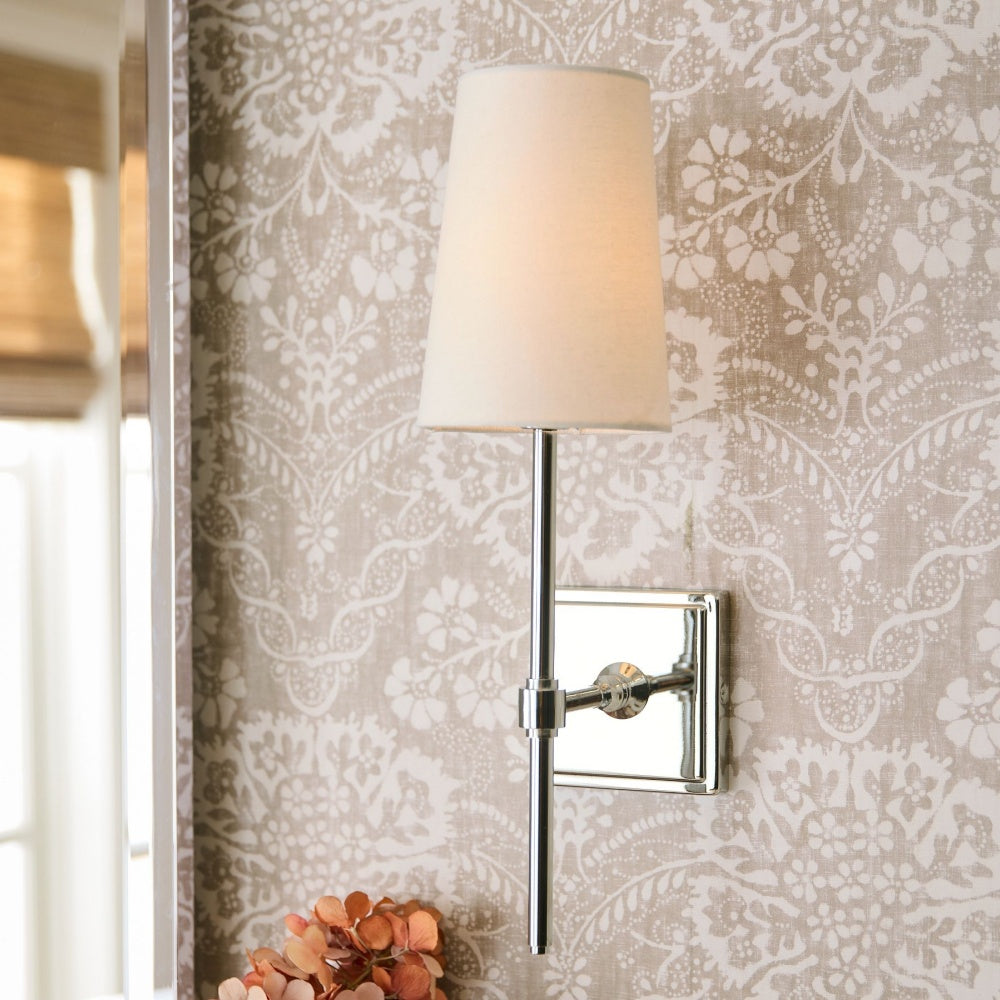 Derlina White Linen Shades Wall Lamp – Retro Metal Multi-Head Lighting Fixture