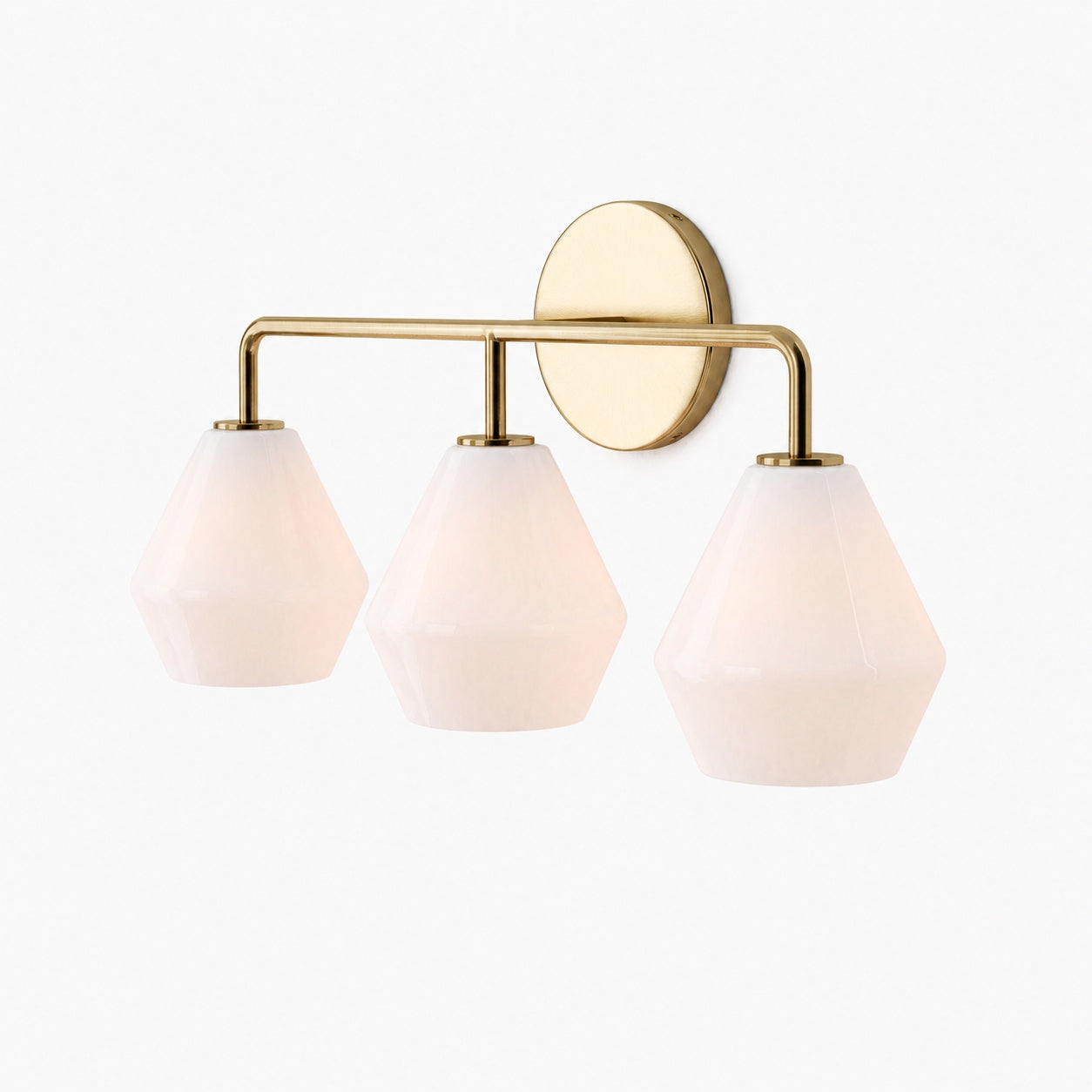 Merin Multi Head Dressing Table Wall Lamp - Metal And Glass Sculptural Lamp