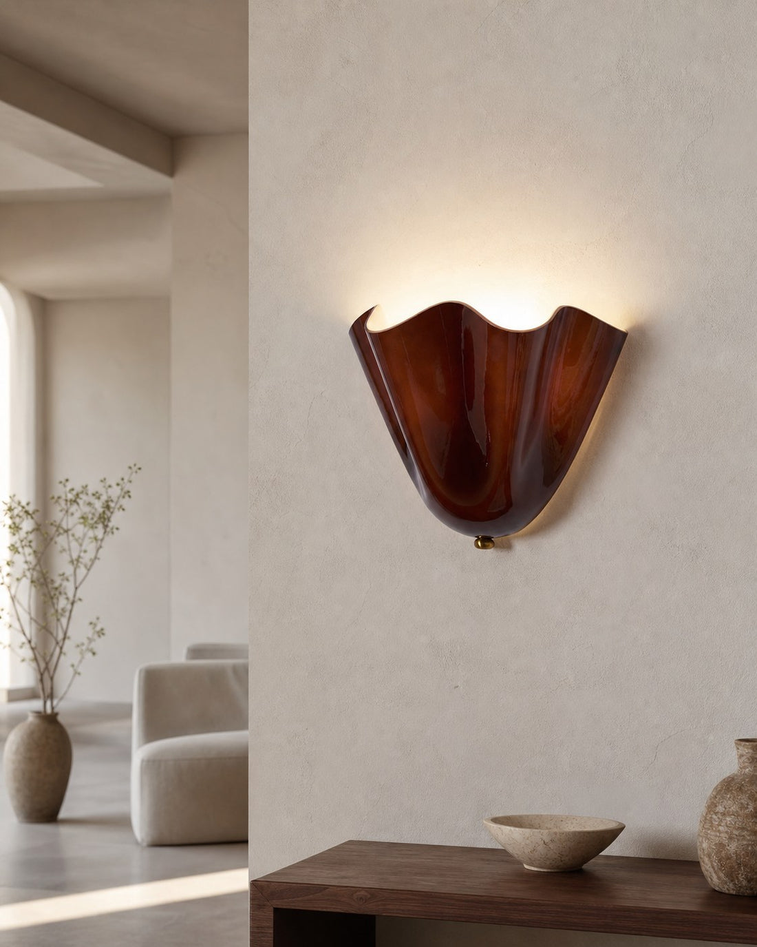 Bellina Modern Wall Light - Artisanal Glass Vera Lamp for Interior Decor