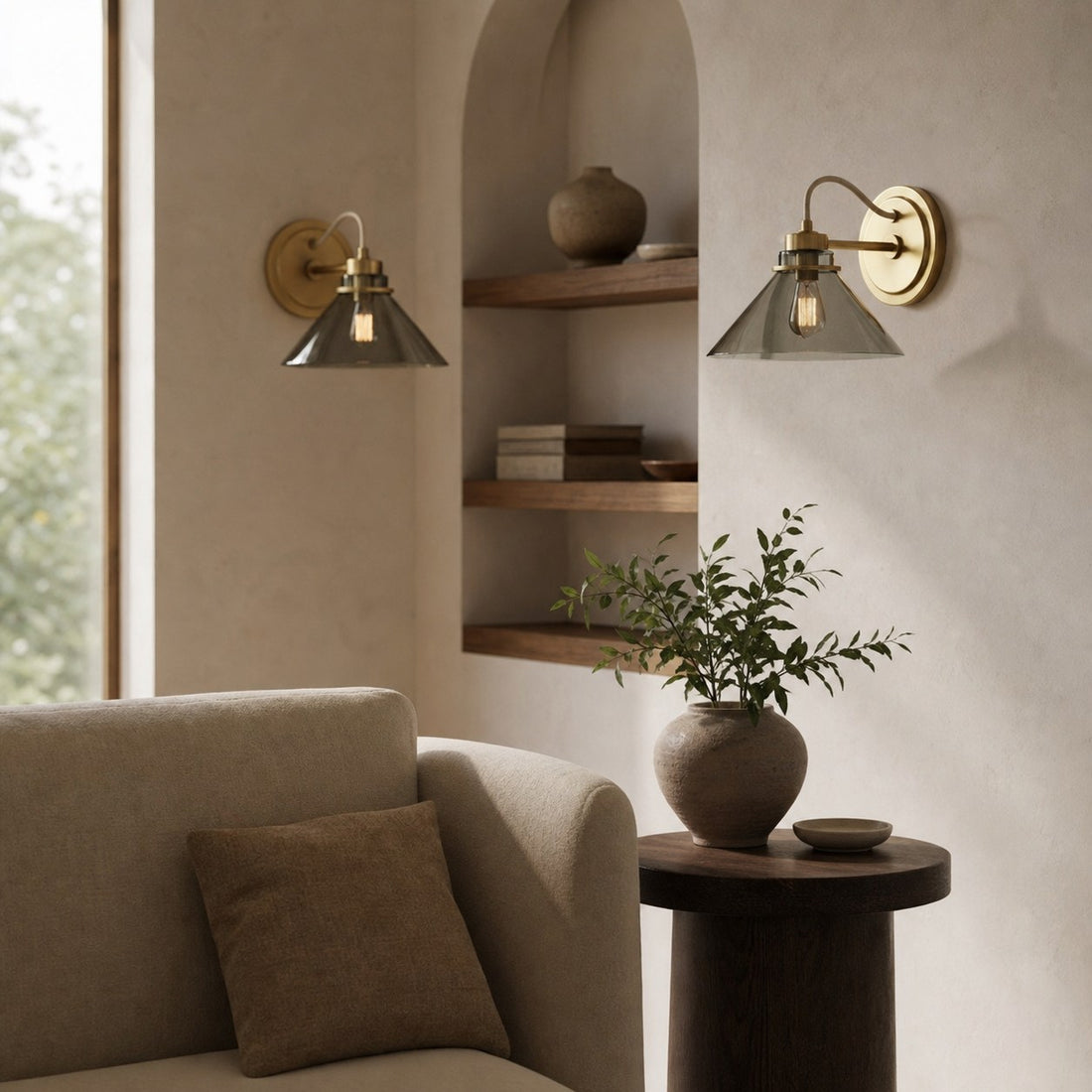 Aurenza Sconce – Farmhouse Wall Light with Metal Accents for Cozy Spaces