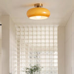 Load image into Gallery viewer, Retro Brass Bauhaus Glass Disc Ceiling Lamp
