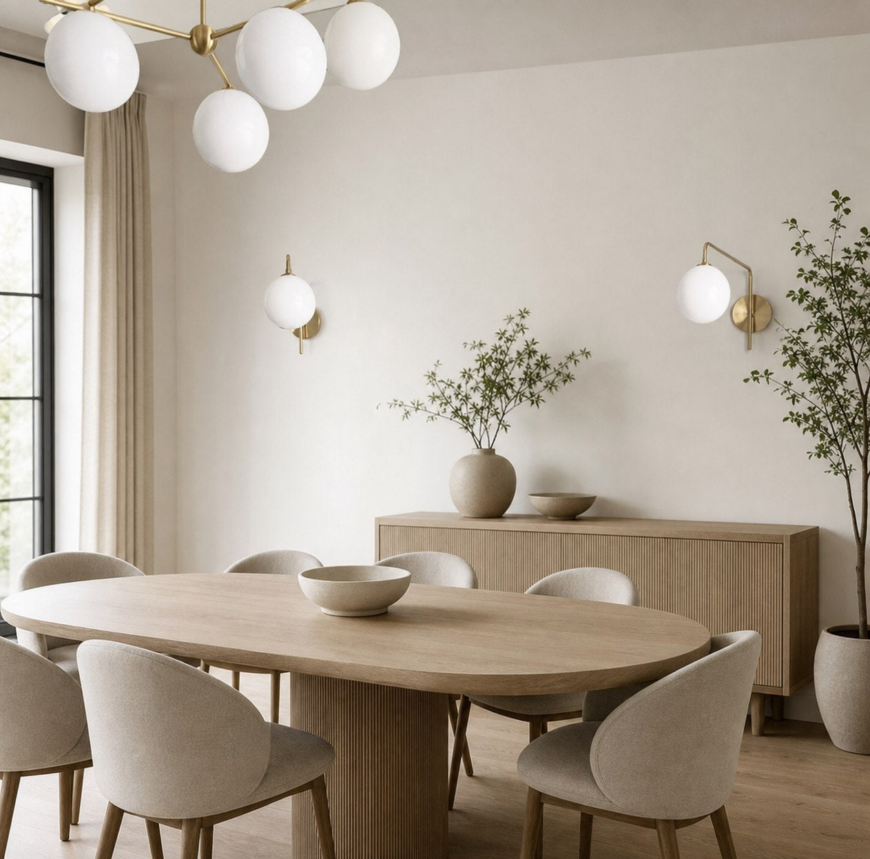 Alessora Brass Milk Glass Chandeliers- Great for Covered Outdoor Areas