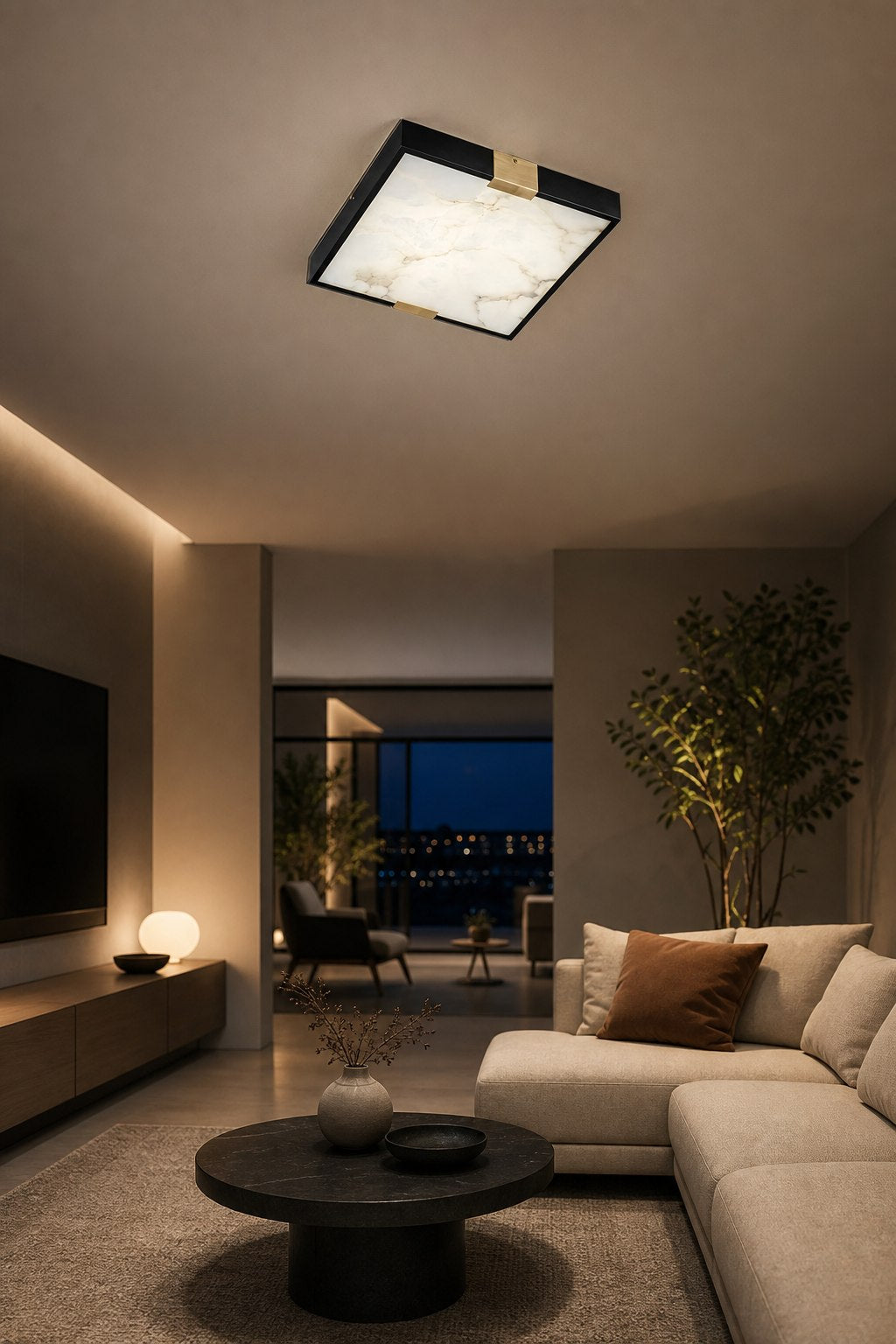 Lucien Alabaster Ceiling Light