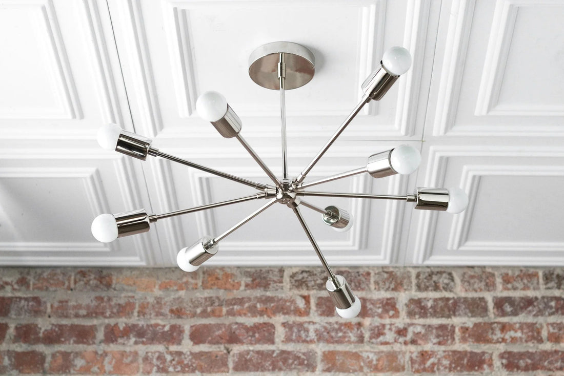 Mobilux Line Modern Chandelier - Mid Century Ceiling Light Fixture