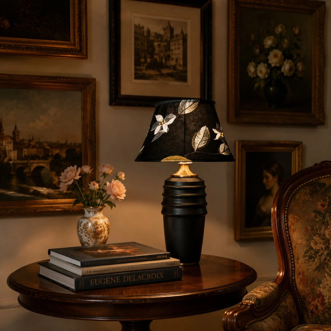 Embroidered Ceramic Table Lamp