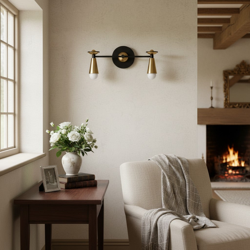 Pyralis Cone Sleek Wall Light - Perfect for Bedroom & Bathroom Vanity Lighting