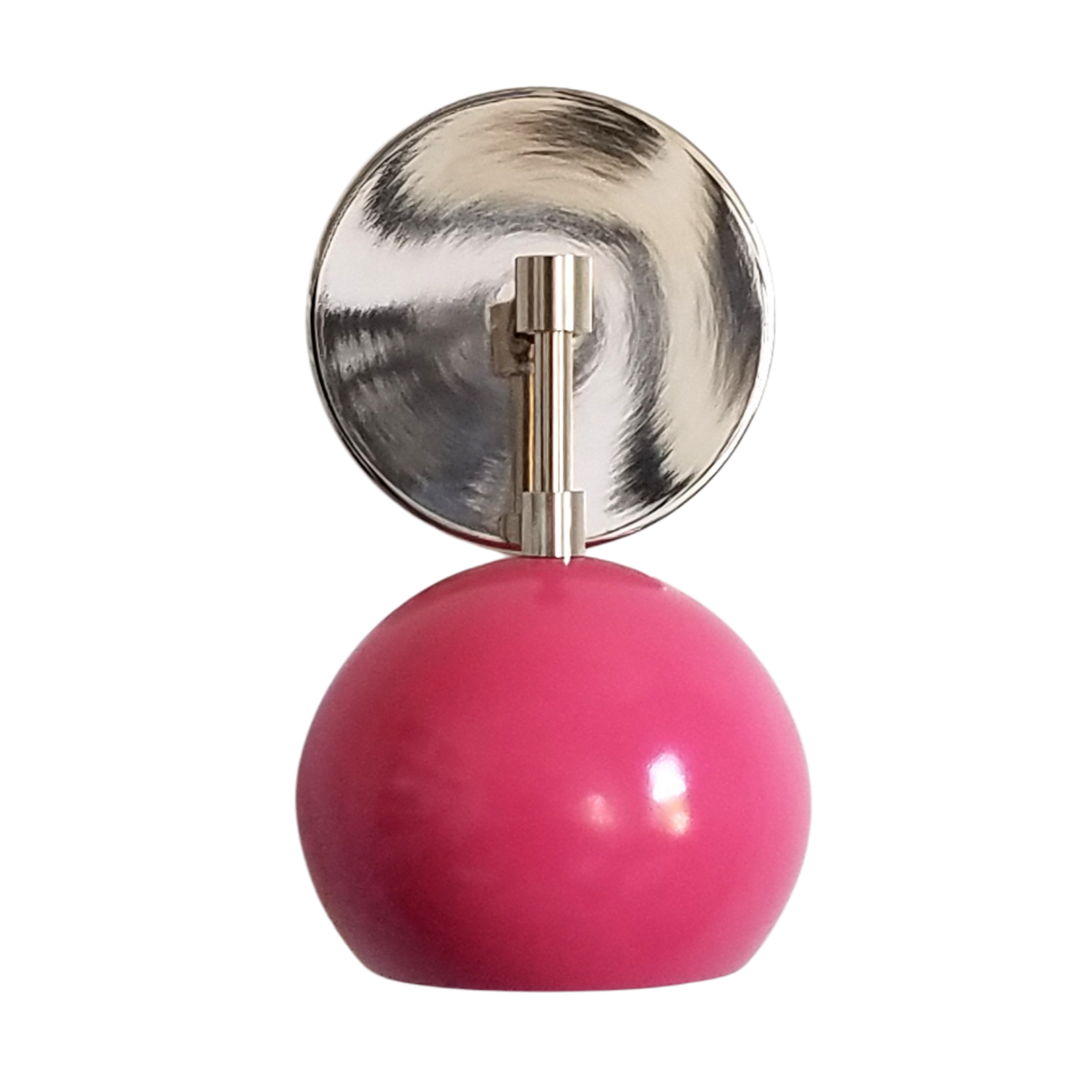 Modern Accent Soft Pink Globe Shade Wall Sconce