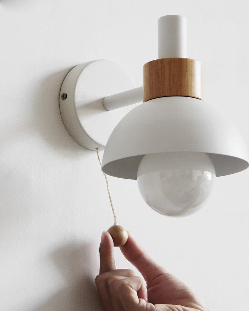 Colorful Wood Globe Wall Lamps