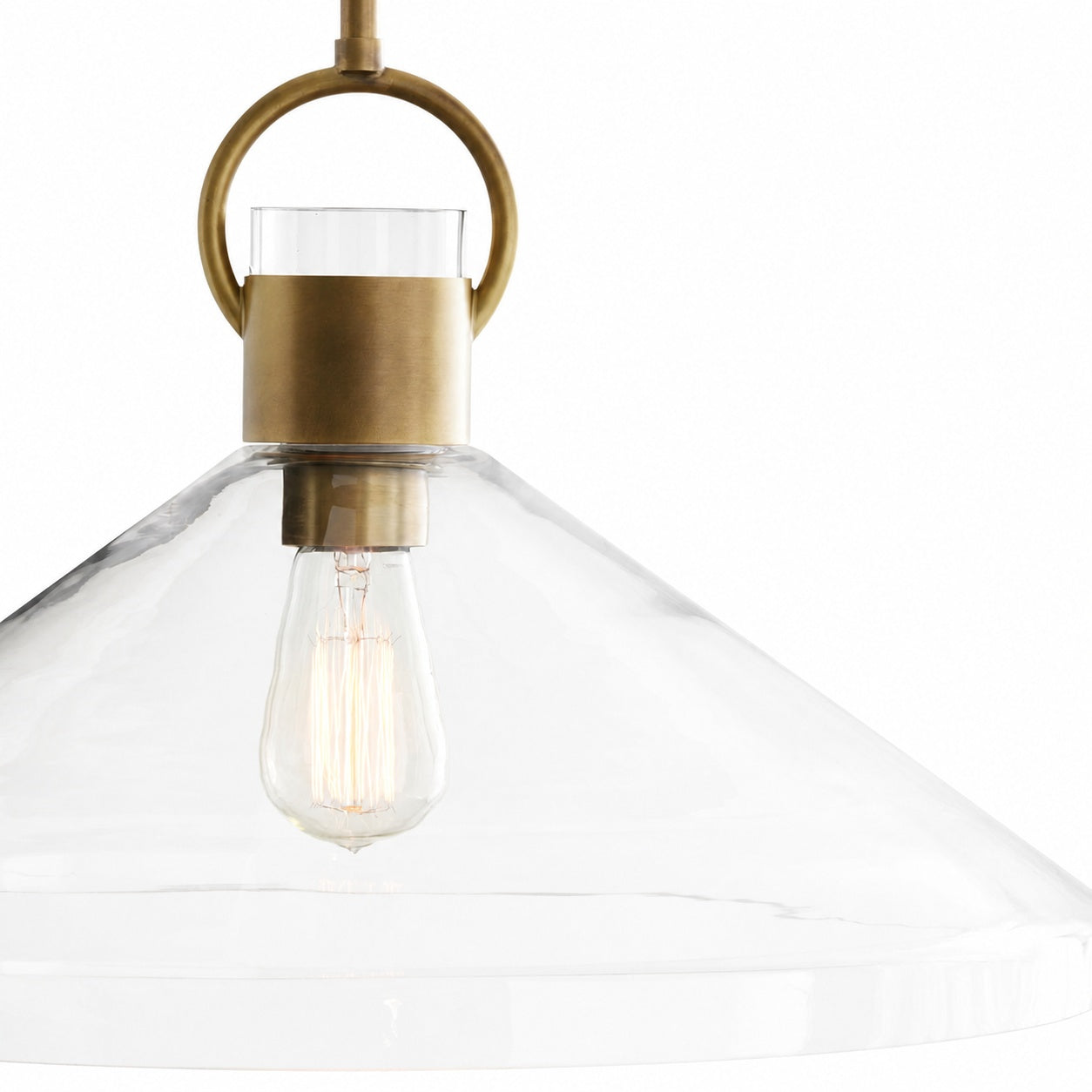 Lirra Clear Glass Industrial Pendant Light - Perfect for Kitchen Island & Dining Room