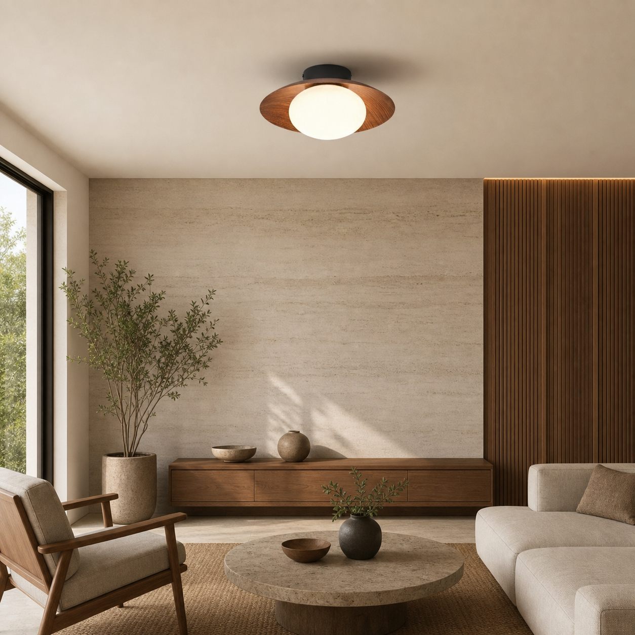 Oribela Ceiling Light Sculptural Globe Aesthetic with Soft Ambient Glow for Kitchen and Lounge