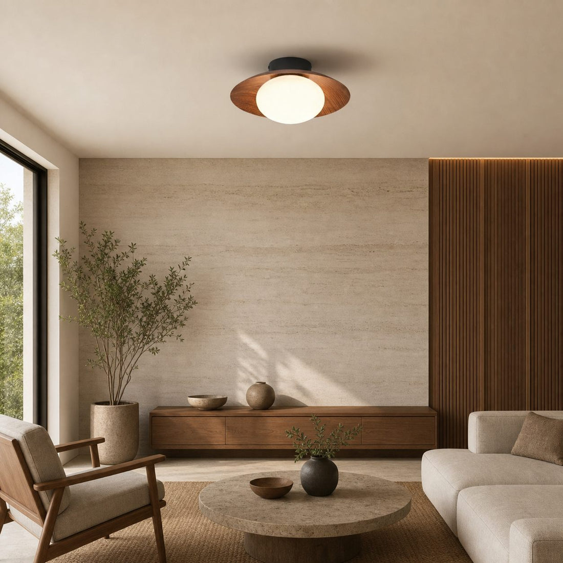Oribela Ceiling Light Sculptural Globe Aesthetic with Soft Ambient Glow for Kitchen and Lounge