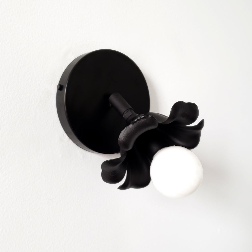 Romantic Brass Sconce - Adjustable Flower Cup Wall Light for Cozy Spaces