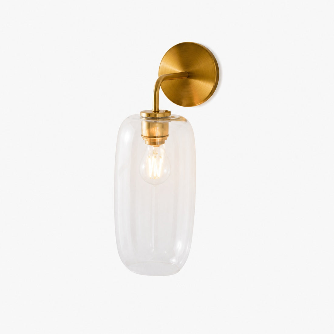 Lumivelle Pebble Sconce - Stylish Wall Light - Glass & Metal, Energy Efficient