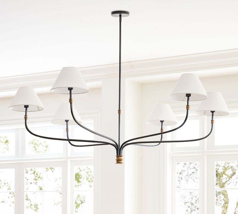 Calin Classic Round Chandelier - Bronze Iron Light for Dining
