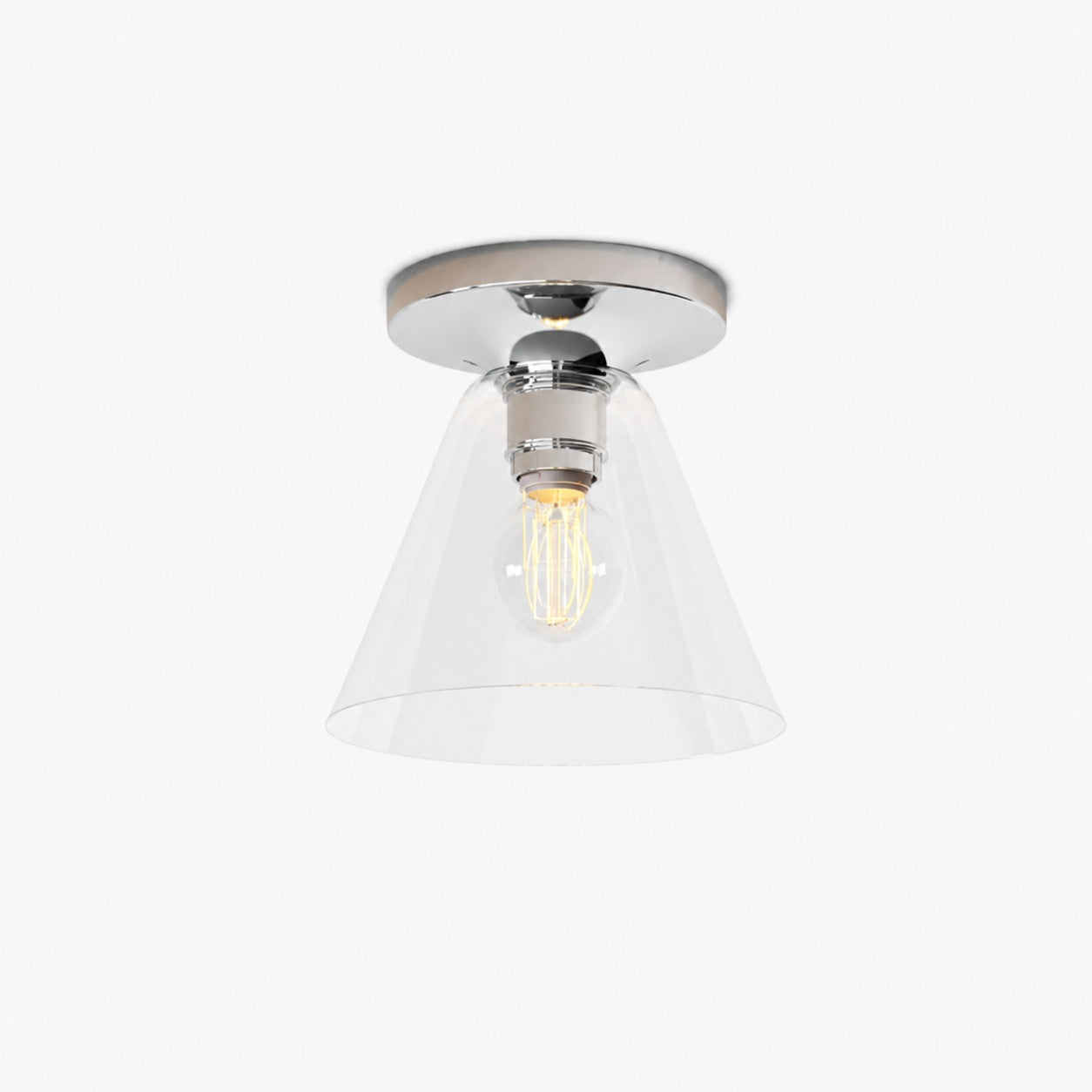 Conica Cone Flush Mount – Glass Ceiling Light for Modern Spaces
