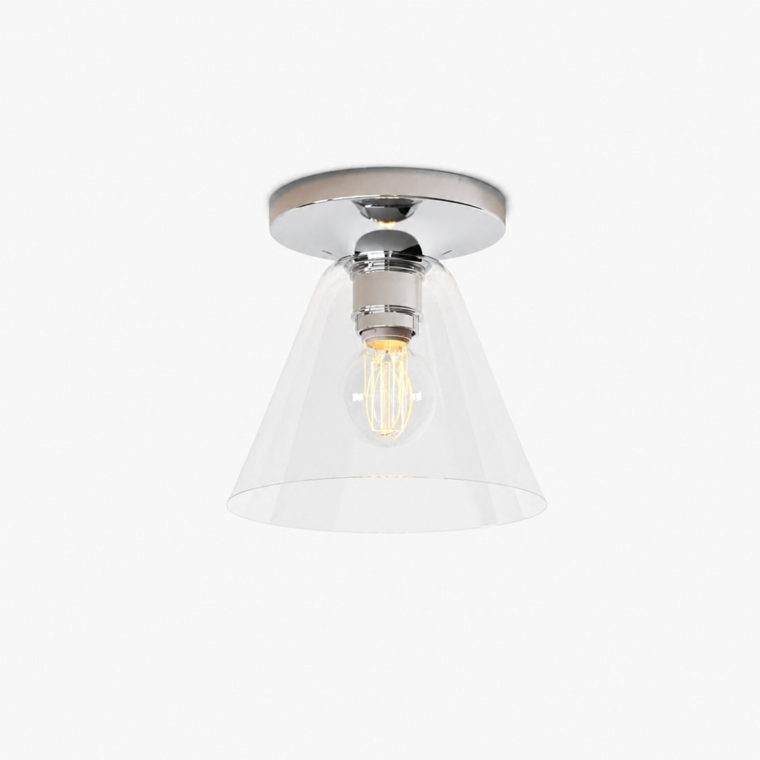 Conica Cone Flush Mount – Glass Ceiling Light for Modern Spaces