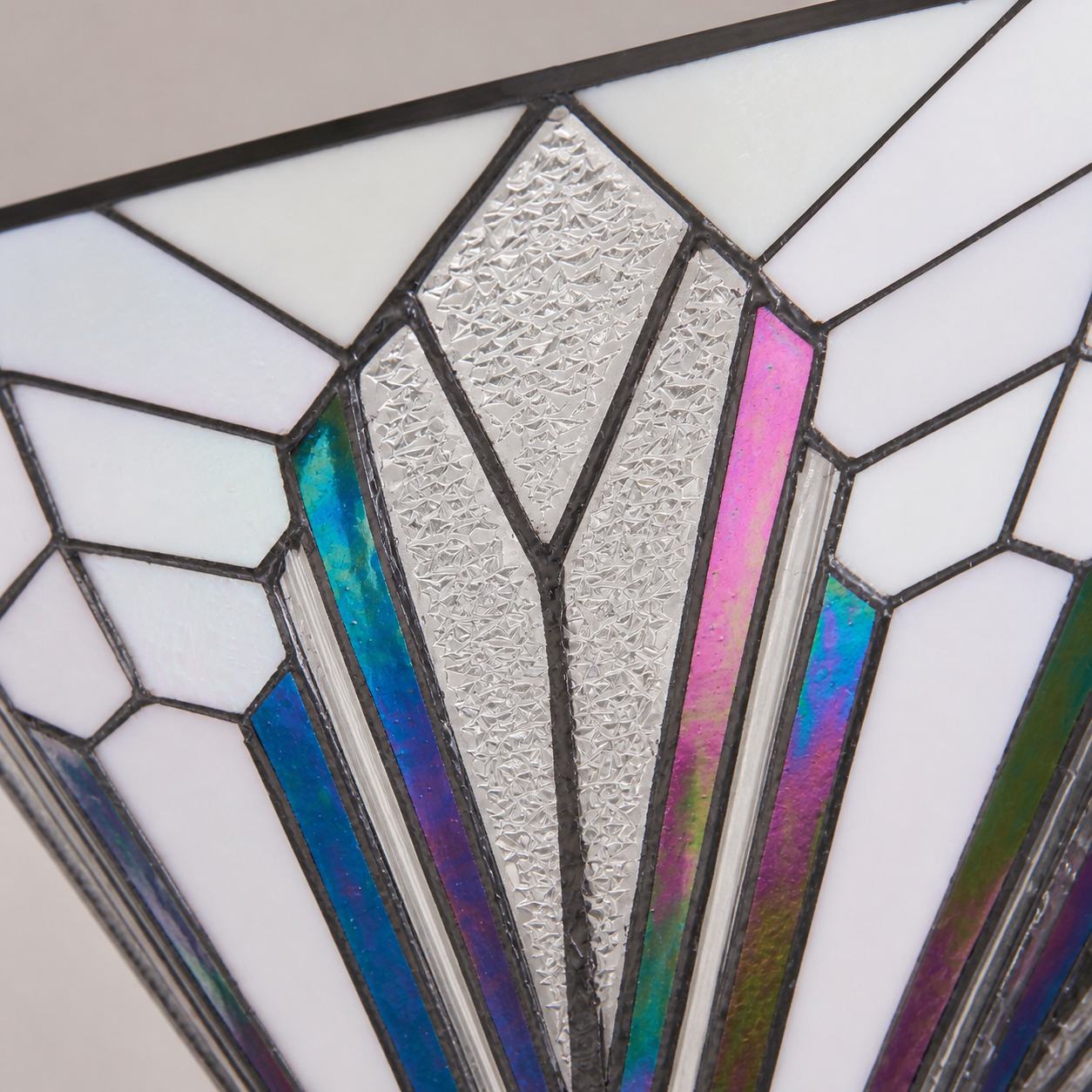 TF Astoria Tiffany Style Uplighter Lamp – Textured Glass Shade for Home and Office Ambience