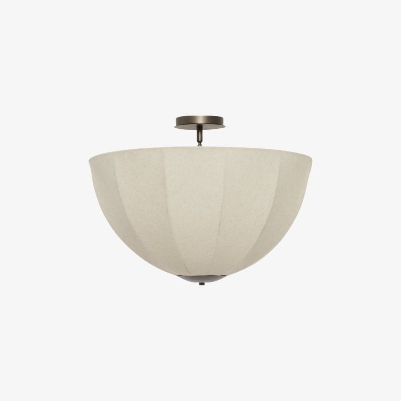 Lumarys Pendant / Flush Mount Lamp – Botanical-Inspired Linen Shade for Dining Area or Living Room