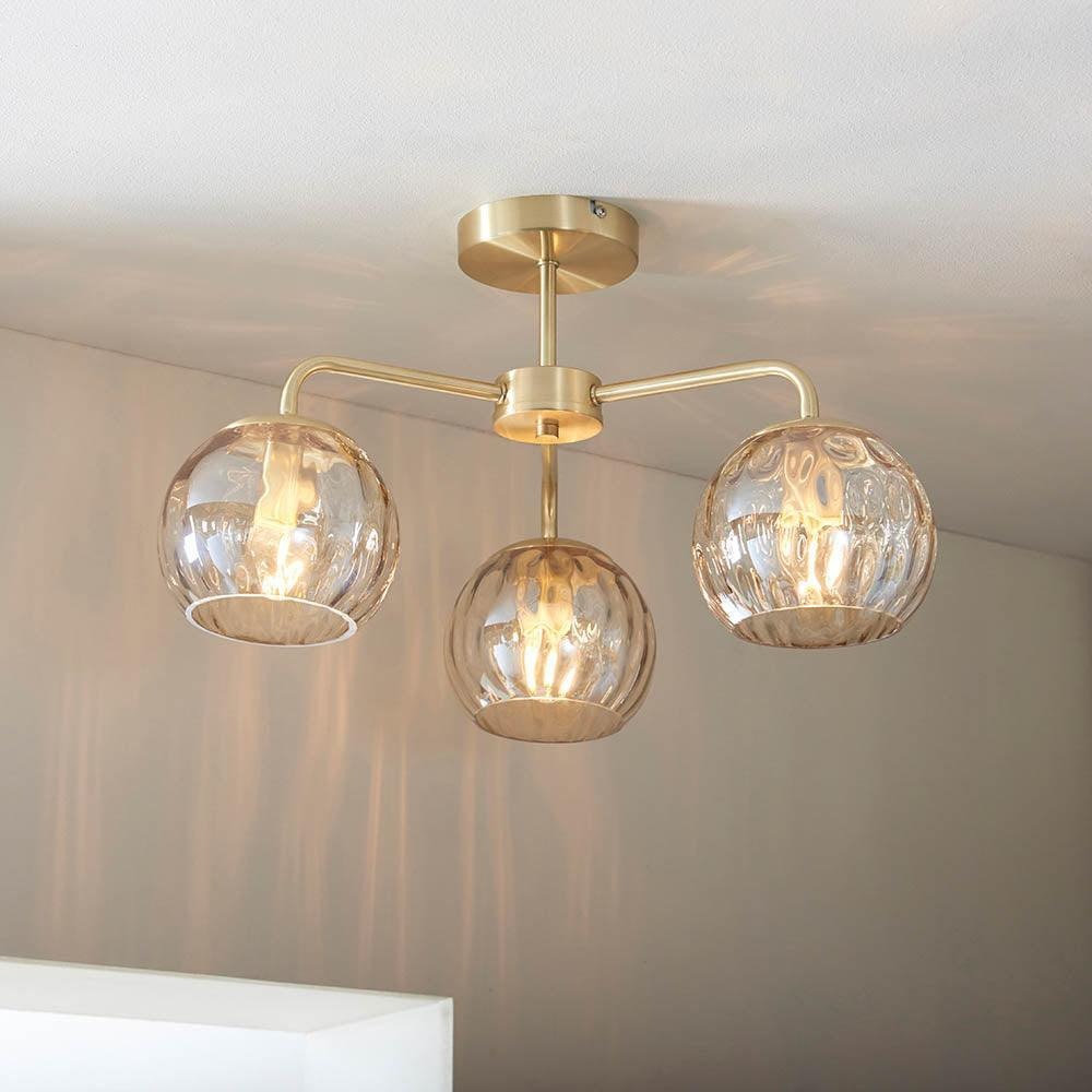 Tracian Glass Mid-Century Modern Globe Pendant Light for Dining Room