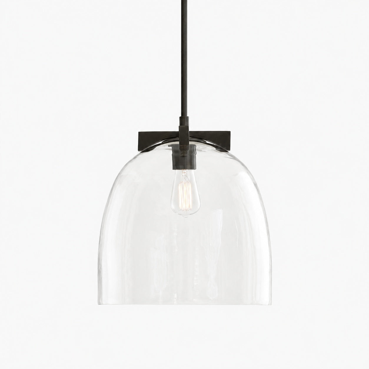 Auria Metal Brass Pendant Lighting - Vintage Finish with Glass Shade