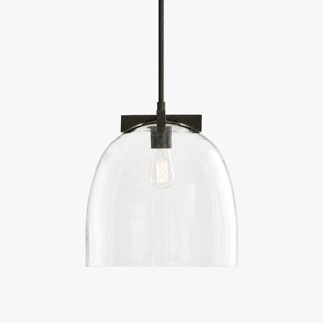 Auria Metal Brass Pendant Lighting - Vintage Finish with Glass Shade