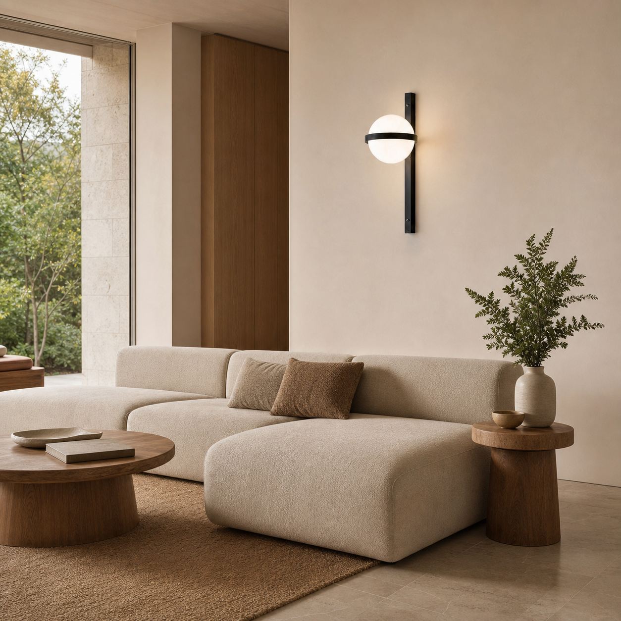 Globe Shade Minimalist Wall Lamp for Indoor and Outdoor Spaces