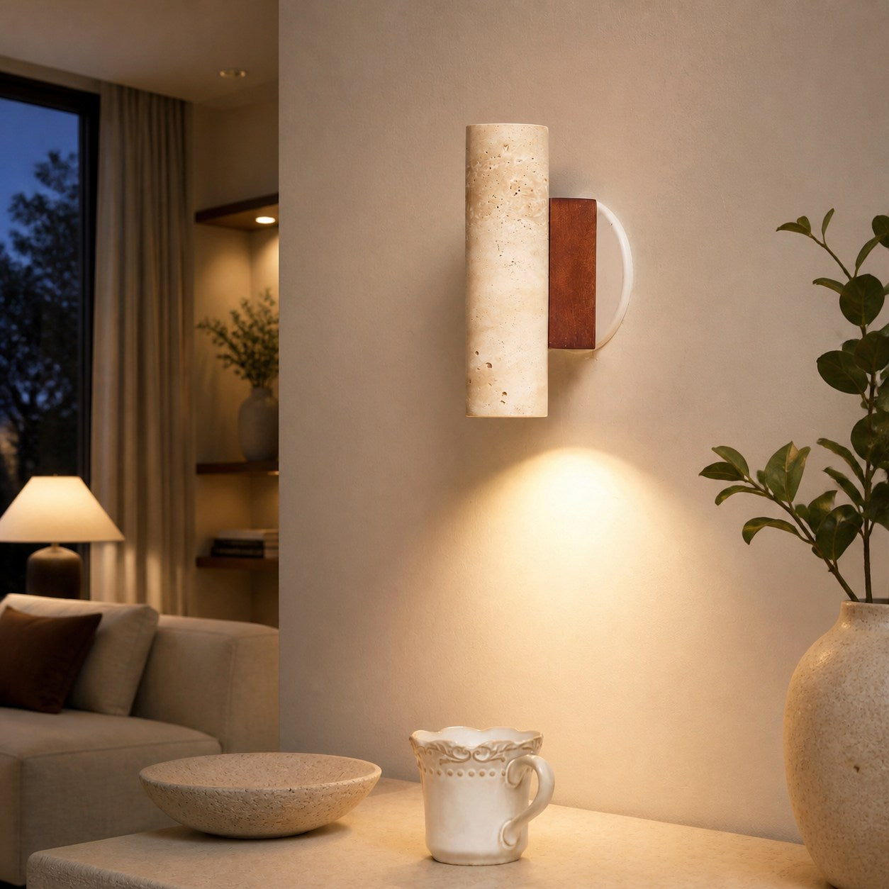 Modern Sculptural Metal Wall Lamp – Minimalist Sconce for Bedroom Living Room Hallway