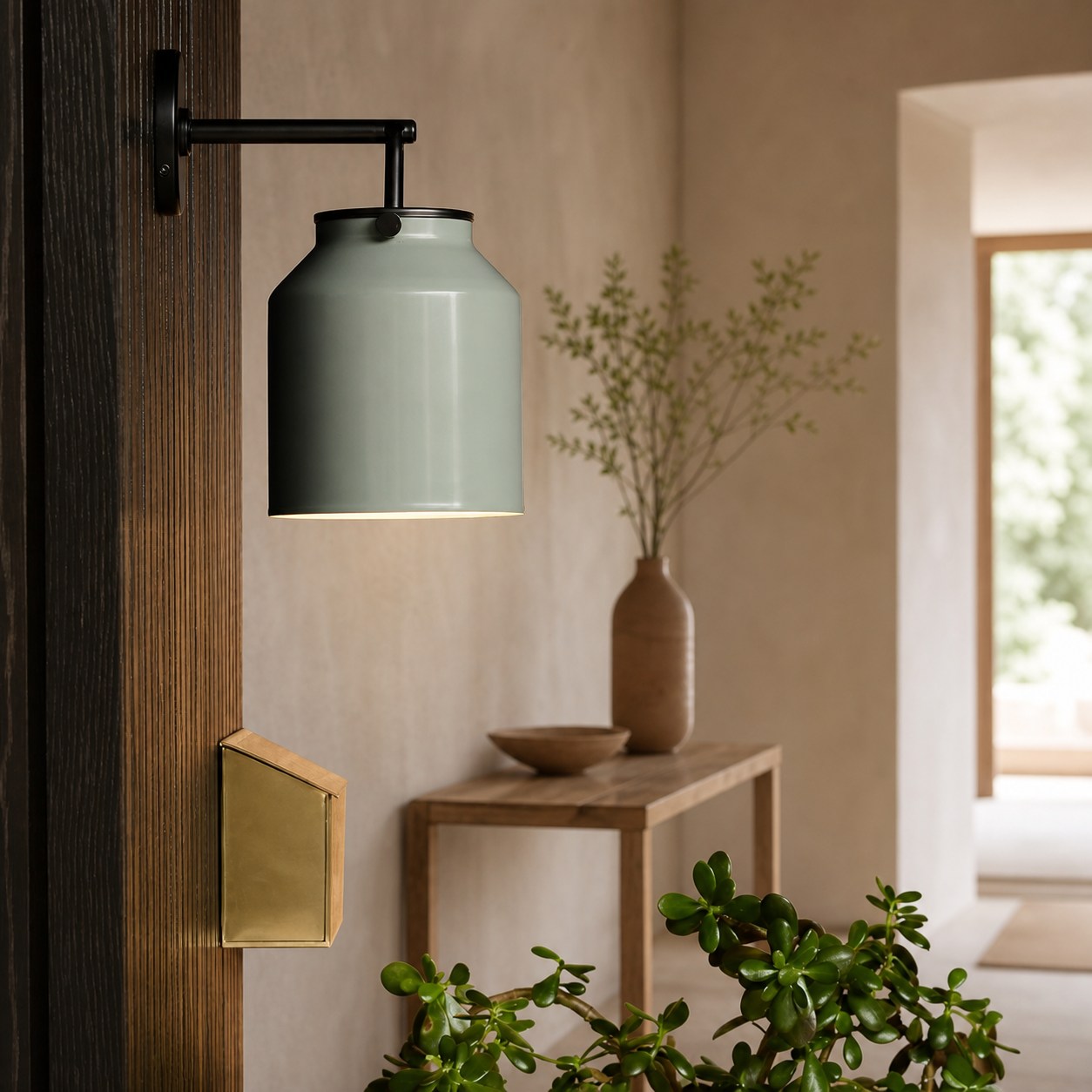 Hanton Minimalist Outdoor Wall Light - Matte Metal Industrial Sconce for Modern Spaces