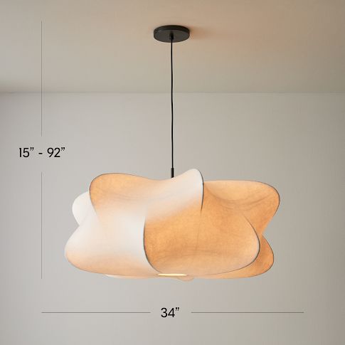 Havion Cocoon Pendant Lamp - Minimalist Polymer Shade with Adjustable Hanging