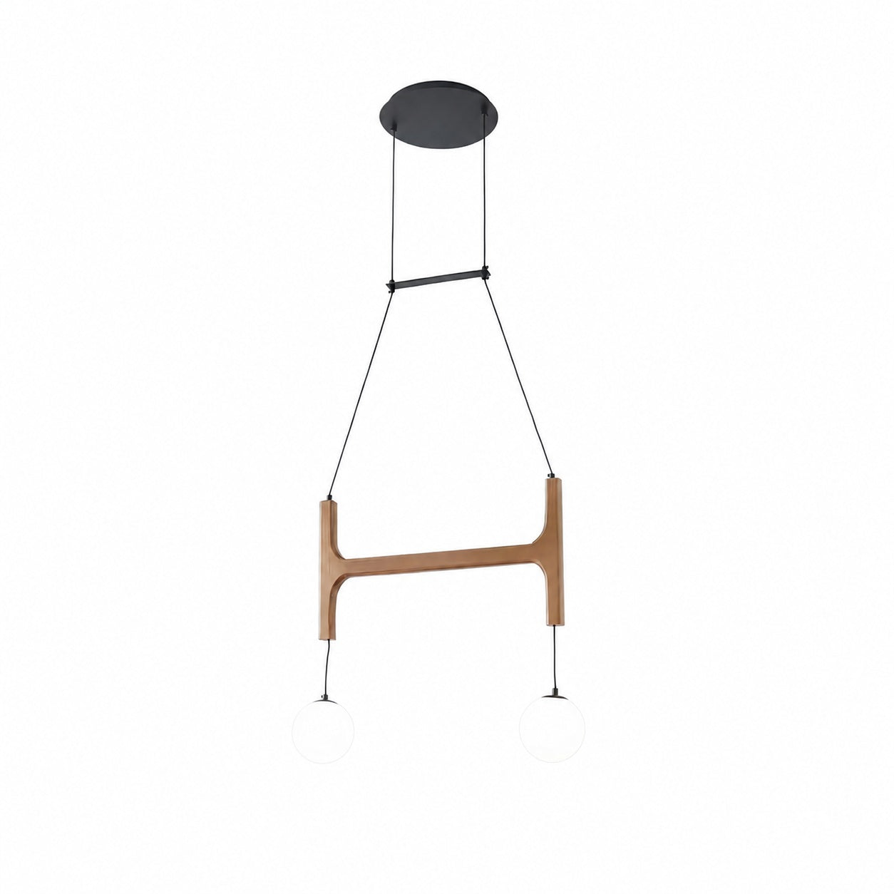 Auralith Wood Chandelier Multi Arm Fixture - Modern Natural Lighting for Living and Dining