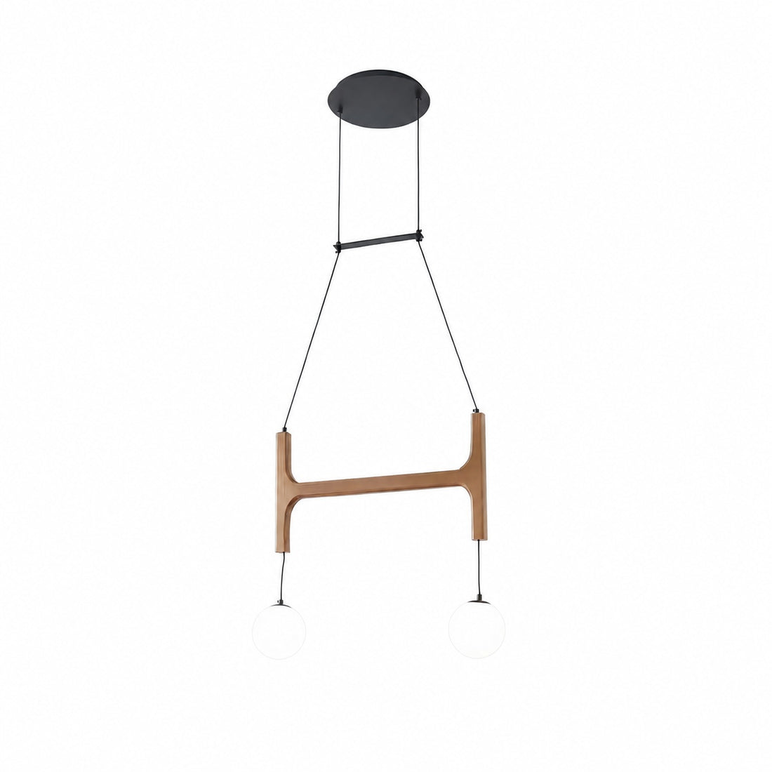 Auralith Wood Chandelier Multi Arm Fixture - Modern Natural Lighting for Living and Dining